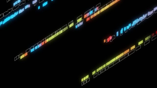 Puffed: Block Particle Network geometry shape object landscape abstract formation generative animation art generative technology Design Motion