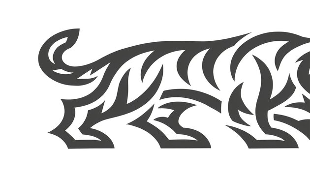 Stylized black tiger stripes pattern design