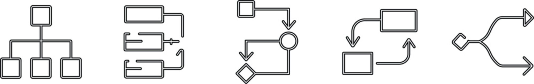 Flowchart and diagramming symbols and shapes