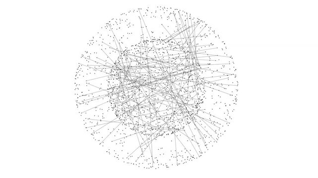 Puffed: white version Sphere Particle Network geometry shape object landscape abstract formation generative animation art generative technology Design Motion