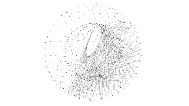 Puffed: Sphere Abstract Particle Network geometry shape object landscape abstract formation generative animation art generative technology Design Motion