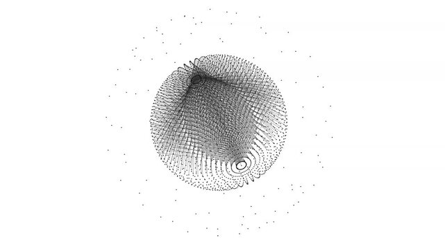 Puffed: Sphere Particle Network geometry shape object landscape abstract formation generative animation art generative technology Design Motion