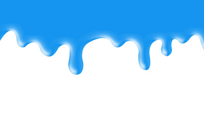 Fototapeta premium Bright Blue Paint Drips Isolated on Transparent Background with Vibrant Liquid Splash