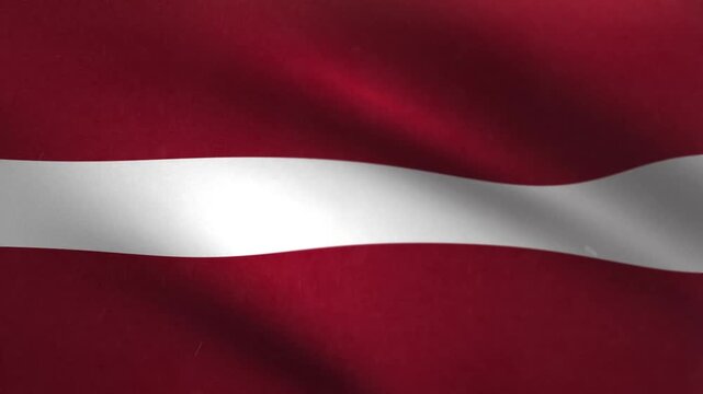 Latvia Flag Waving Seamless Loop