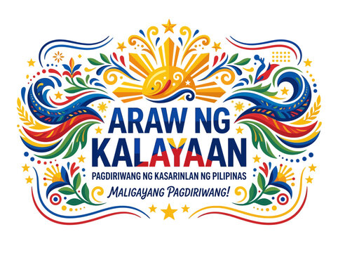 Araw ng kalayaan philippine independence day festive greeting