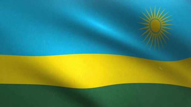 Rwanda Flag Waving Seamless Loop
