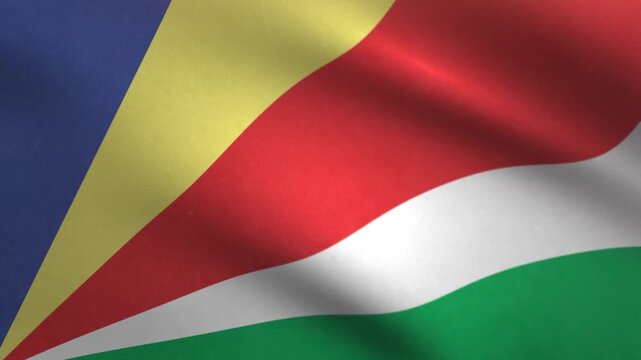 Seychelles Flag Waving Seamless Loop