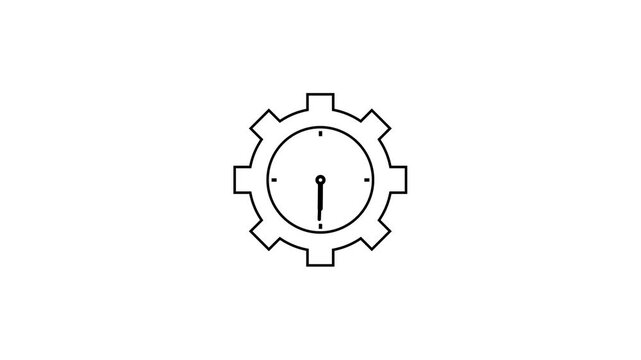 Minimalist Analog Clock Ticking Animation - Time Indicator