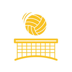 Volleyball ball and net sports game icon © Wuri