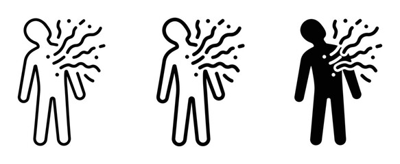 Fototapeta premium Human Body Iconography, Health and Wellness Symbols, Medical and Emotional Distress Graphics