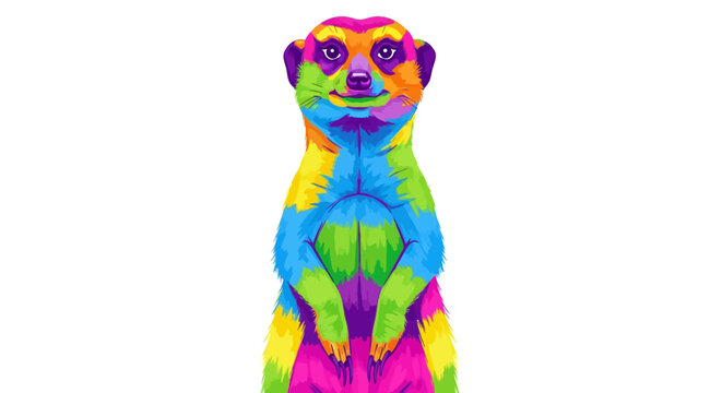 Colorful monkey in heat map.