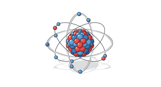 Detailed 3D atom model structure.