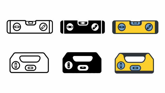Collection of six linear spirit levels in various styles and colors
