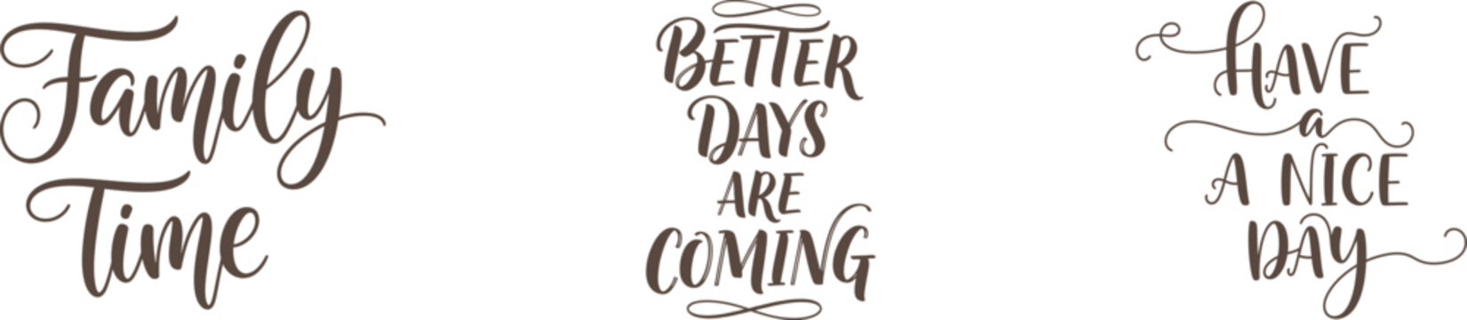 Inspirational calligraphy quotes collection for home decor and positive messaging