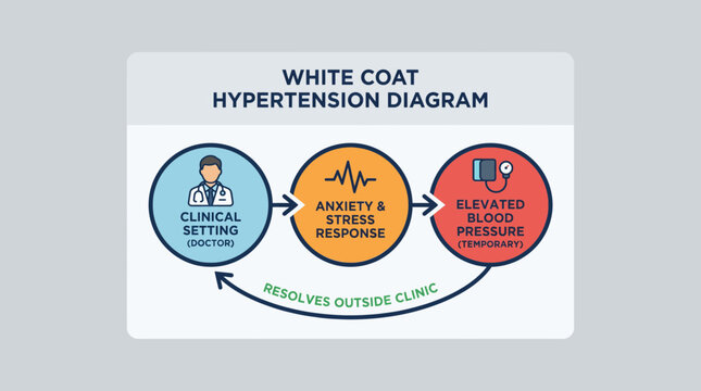 White Coat Hypertension Clinical Setting Anxiety Diagram