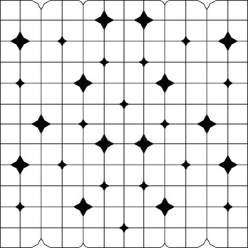 Geometric diamond pattern on a white background repeating tile design