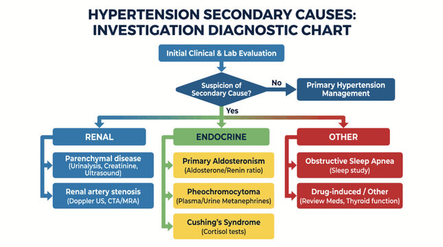 Hypertension Secondary Causes Investigation Diagnostic Chart