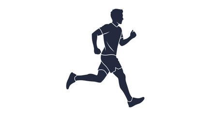 Fototapeta premium Man Running in Athletic Wear Outdoors.