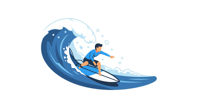 Man surfing on a wave board.
