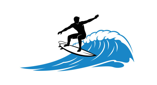 Man surfing on a wave board.