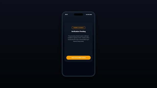 Mobile Banking App Invoice Payment Processing Interface Motion Graphic