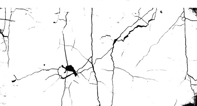 Stark monochrome cracked pattern for digital art.
