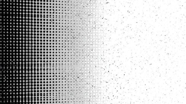 Abstract Monochrome Halftone Gradient Texture with Grunge Noise Effect