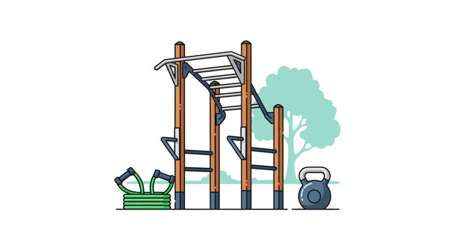 Outdoor fitness equipment for adults.