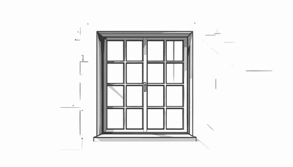 Obraz premium Detailed view of a window frame.