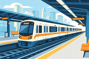 Fototapeta premium City Subway Illustration