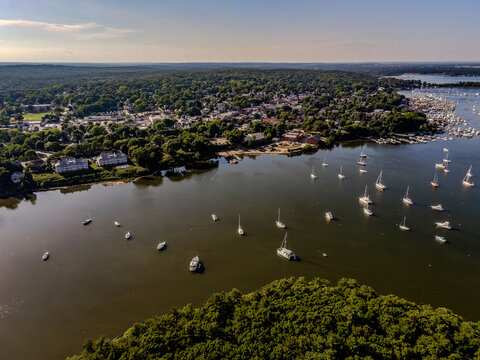 Greenwich Bay Aerial View Near East Greenwich