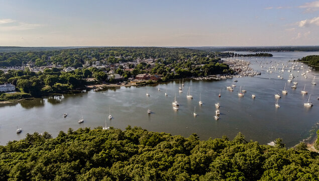 Greenwich Bay Aerial View Near East Greenwich