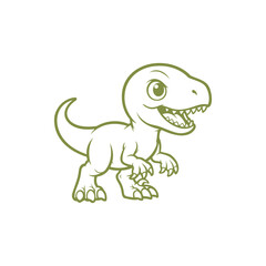 Fototapeta premium Velociraptor Dinosaur Illustration design templates simple and modern
