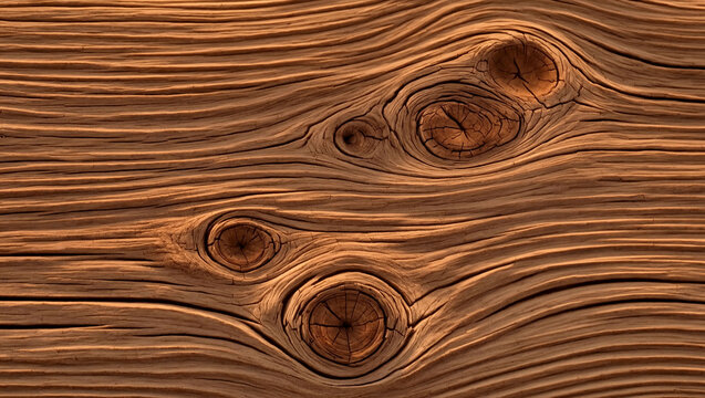 Weathered Pine Wood Texture with Natural Grain and Rustic Knots
