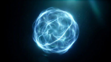 Naklejka premium Glowing Blue Energy Orb
