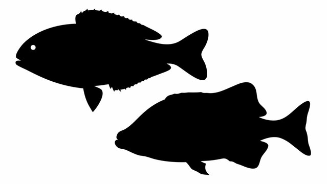 Two fish silhouettes