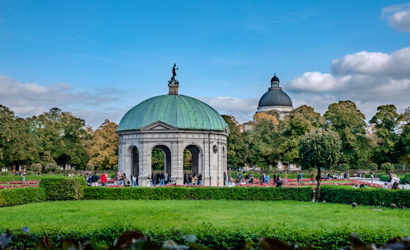 Dianatempel Pavilion in Munich Hofgarten Under Blue Sky