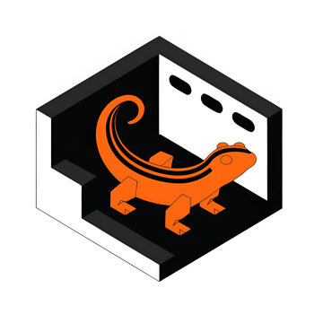 zoo reptile lizard icon isometric of zoo reptile