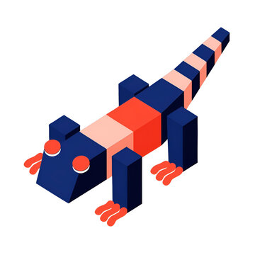 zoo reptile lizard icon isometric of zoo reptile