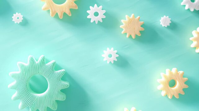 3D clay morphism style technology abstract background loop