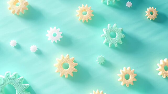3D clay morphism style technology abstract background loop