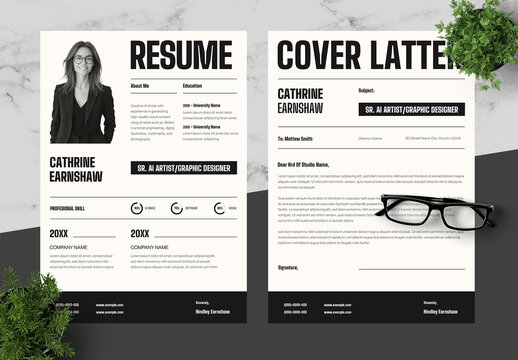 Black And White Resume Cover Letter