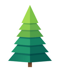 Fototapeta premium Vibrant and colorful illustration depicting pine and tree perfect for digital content creation assets or graphic media production and innovative visual elements