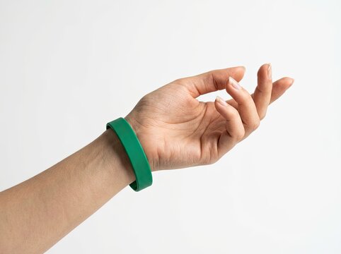 Bracelet Mockup with Hand and Copy Space, Health Awareness Concept