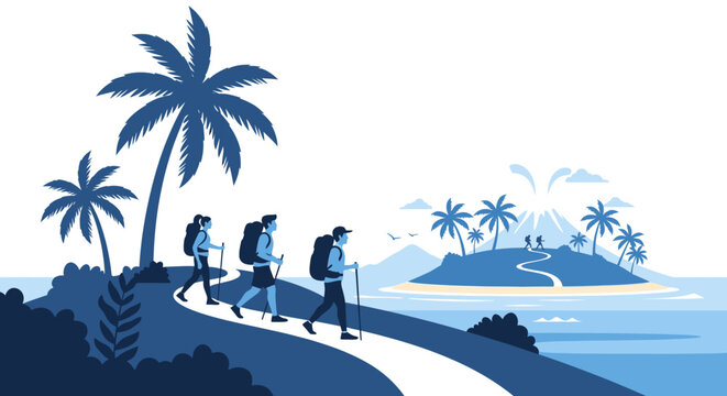 Tropical Adventure: Group Backpacking to Island Volcano