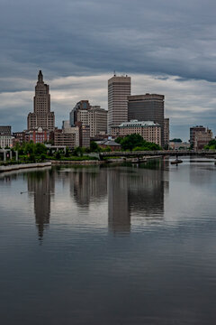 Downtown Providence Skyline Reflected Across Providence River