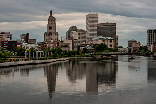 Downtown Providence Skyline Reflected Across Providence River