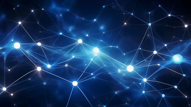 Neural Network Digital Connection Abstract 4K Generative AI