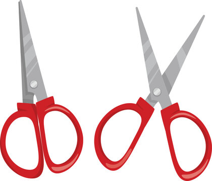 Scissors Clipart Set | Open and Closed Scissors