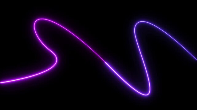 Neon flow line background, neon laser data transfer volna effect seamless premium motion graphics video overlay, high quality 4K sci-fi cyberpunk, abstract background loop editing animation